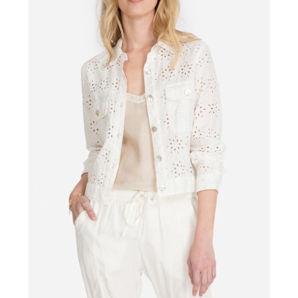 Johnny Was Sandrine Eyelet Utility Jacket
